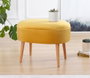 Atelier Del Sofa Puf de Terciopelo Amarillo